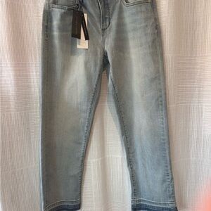 Banana Republic Women's Straight Mid Rise Jeans in Light Blue